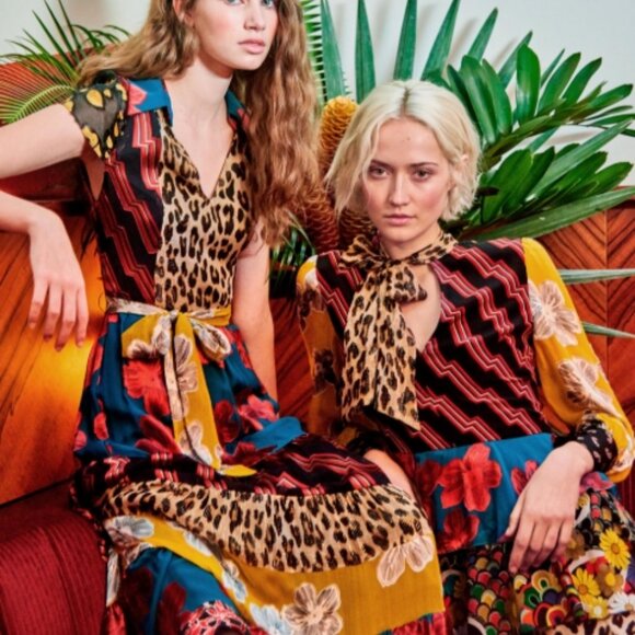NWOT ALICE + OLIVIA 2019 Resort Cruise Collection Multi Della Maxi Dress XS $795